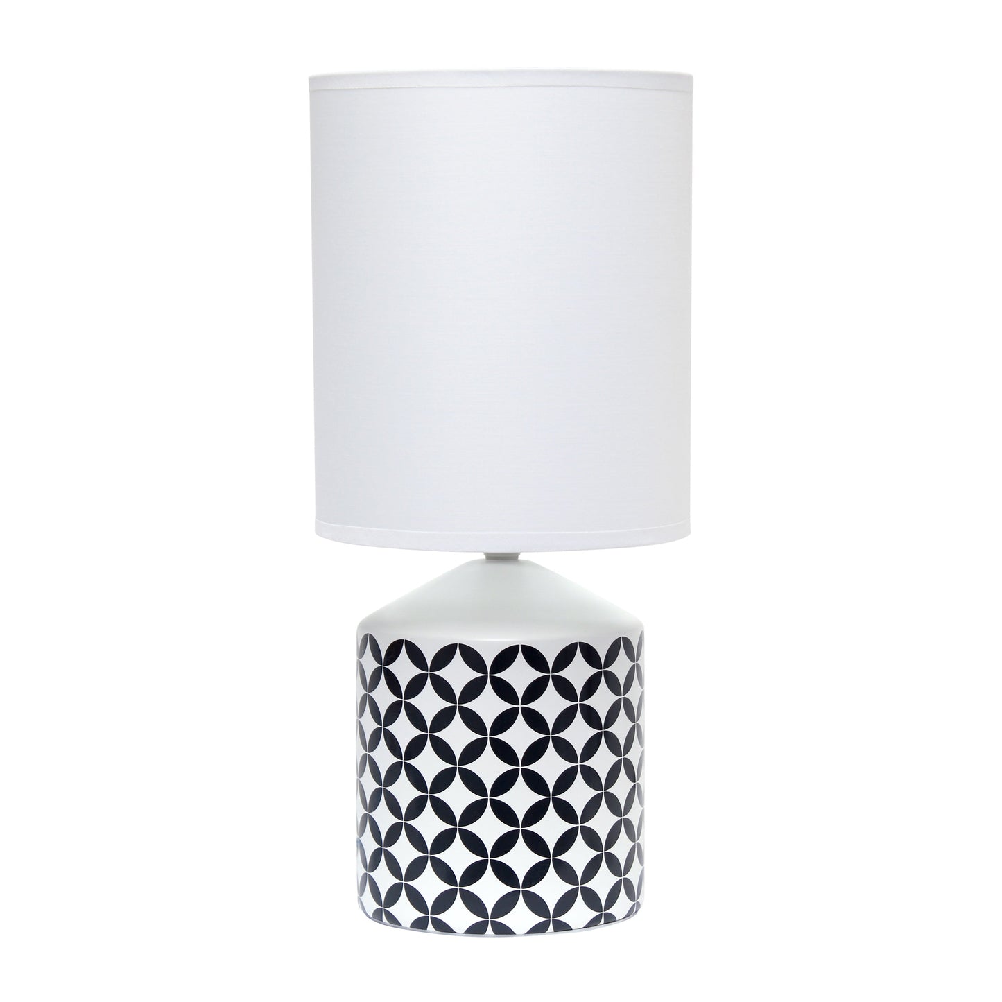 All The Rages Simple Designs Black & White Coin Prints Table Lamp