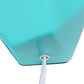 All The Rages Simple Designs Blue Round Prism Mini Table Lamp With Matching Fabric Shade