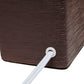 All The Rages Simple Designs Brown Petite Faux Stone Table Lamp With White Fabric Shade