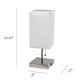 All The Rages Simple Designs Brushed Nickel 2-Pack Table Lamps With USB Charging Port & White Fabric Shades