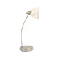 All The Rages Simple Designs Brushed Nickel Desk Lamp With White Porcelain Flower Shade