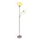 All The Rages Simple Designs Brushed Nickel Floor Lamp With Reading Light