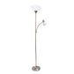 All The Rages Simple Designs Brushed Nickel Floor Lamp With Reading Light