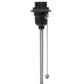All The Rages Simple Designs Brushed Nickel Hammered Metal Organizer Table Lamp With USB Charging Port & Fabric Shade