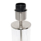 All The Rages Simple Designs Brushed Nickel & White Encased Metal & Clear Glass Table Lamp