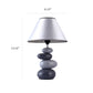 All The Rages Simple Designs Ceramic Stone Table Lamp In Shades Of Gray
