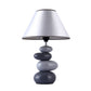 All The Rages Simple Designs Ceramic Stone Table Lamp In Shades Of Gray