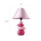 All The Rages Simple Designs Ceramic Stone Table Lamp In Shades Of Pink