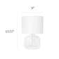 All The Rages Simple Designs Clear Glass Table Lamp With White Fabric Shade
