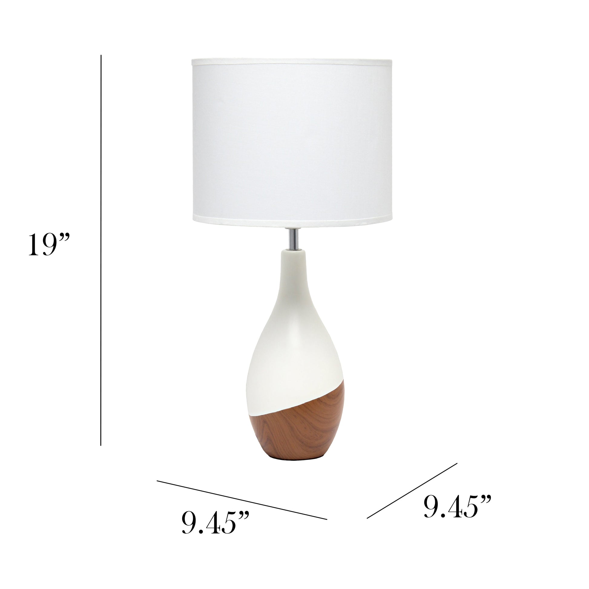 All The Rages Simple Designs Dark Wood Strikers Basic Table Lamp