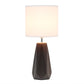 All The Rages Simple Designs Espresso Brown Ceramic Prism Table Lamp