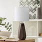 All The Rages Simple Designs Espresso Brown Ceramic Prism Table Lamp