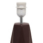 All The Rages Simple Designs Espresso Brown Ceramic Prism Table Lamp