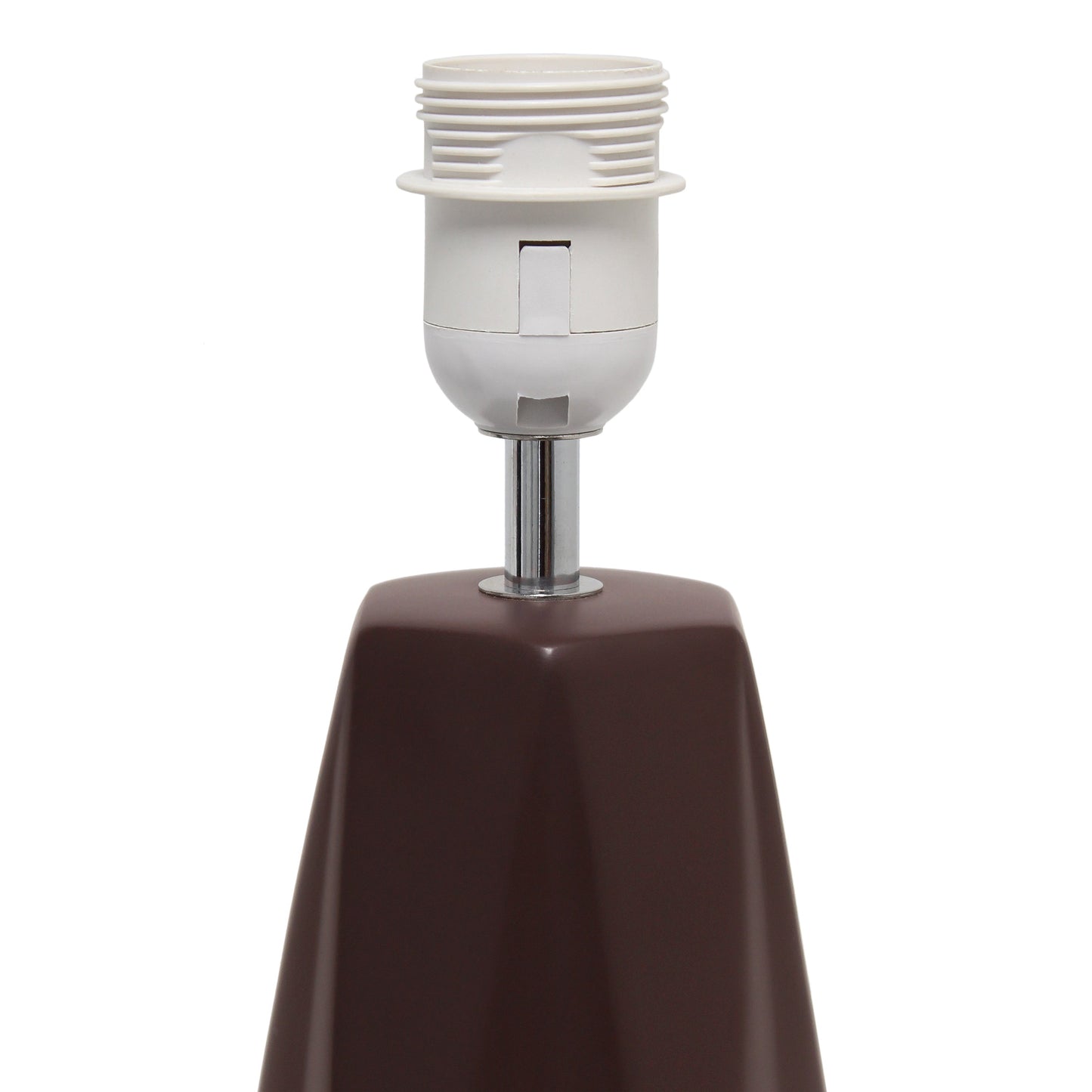 All The Rages Simple Designs Espresso Brown Ceramic Prism Table Lamp