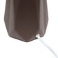 All The Rages Simple Designs Espresso Brown Ceramic Prism Table Lamp