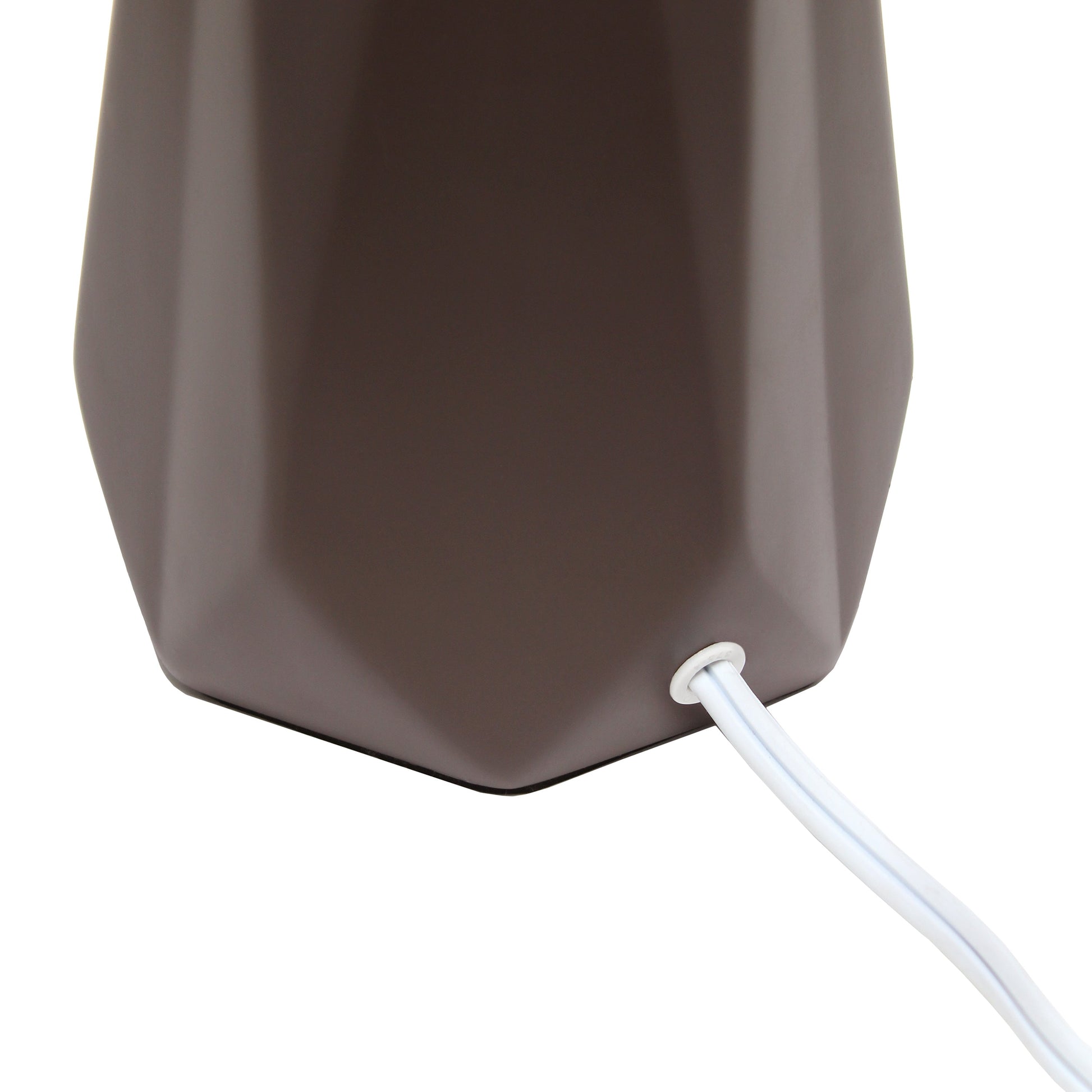All The Rages Simple Designs Espresso Brown Ceramic Prism Table Lamp