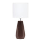 All The Rages Simple Designs Espresso Brown Ceramic Prism Table Lamp