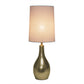 All The Rages Simple Designs Gold 1-Light Tear Drop Table Lamp
