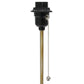 All The Rages Simple Designs Gold Hammered Metal Organizer Table Lamp With USB Charging Port & Fabric Shade