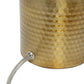 All The Rages Simple Designs Gold Hammered Metal Organizer Table Lamp With USB Charging Port & Fabric Shade