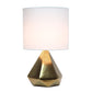 All The Rages Simple Designs Gold Pyramid Table Lamp