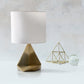 All The Rages Simple Designs Gold Pyramid Table Lamp