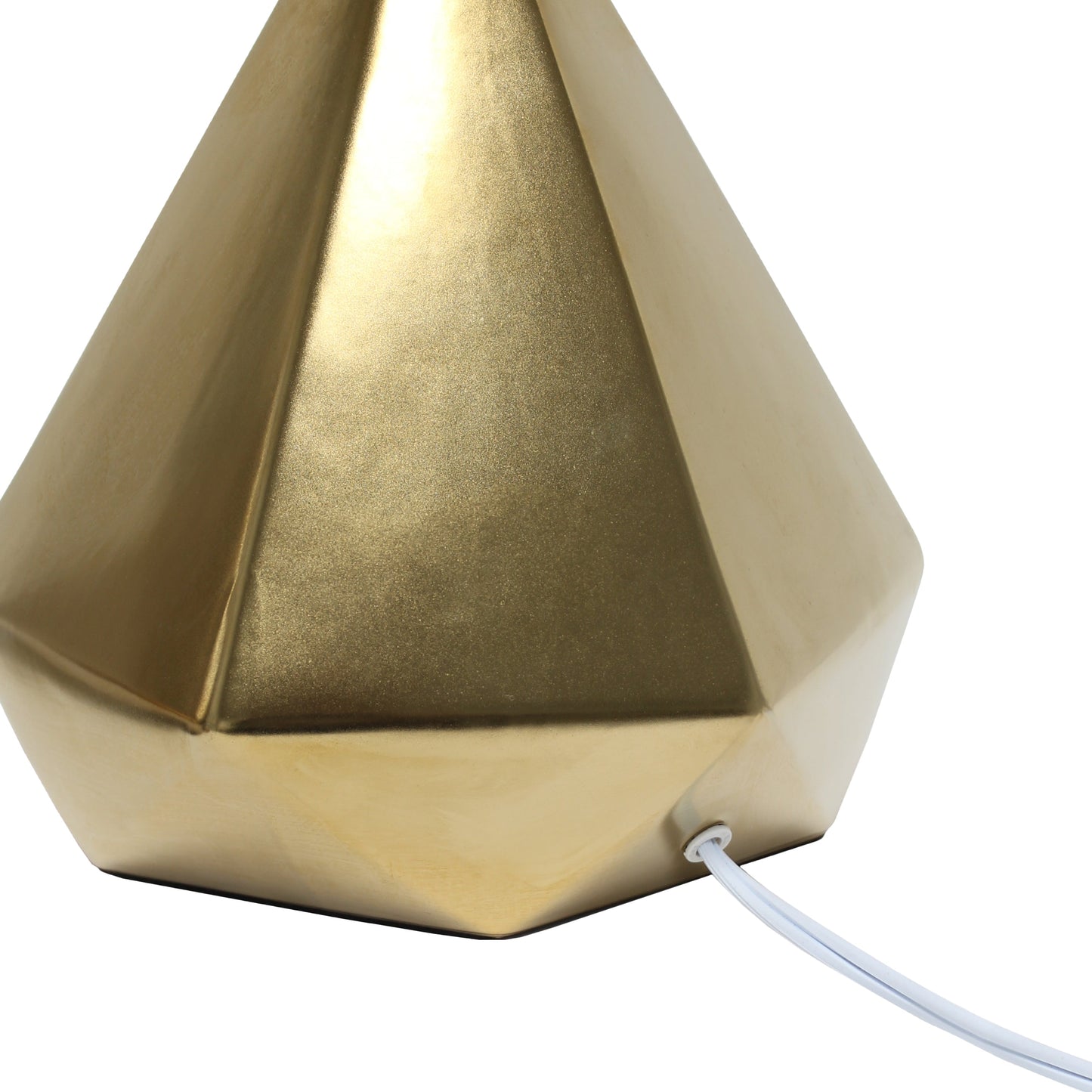 All The Rages Simple Designs Gold Pyramid Table Lamp