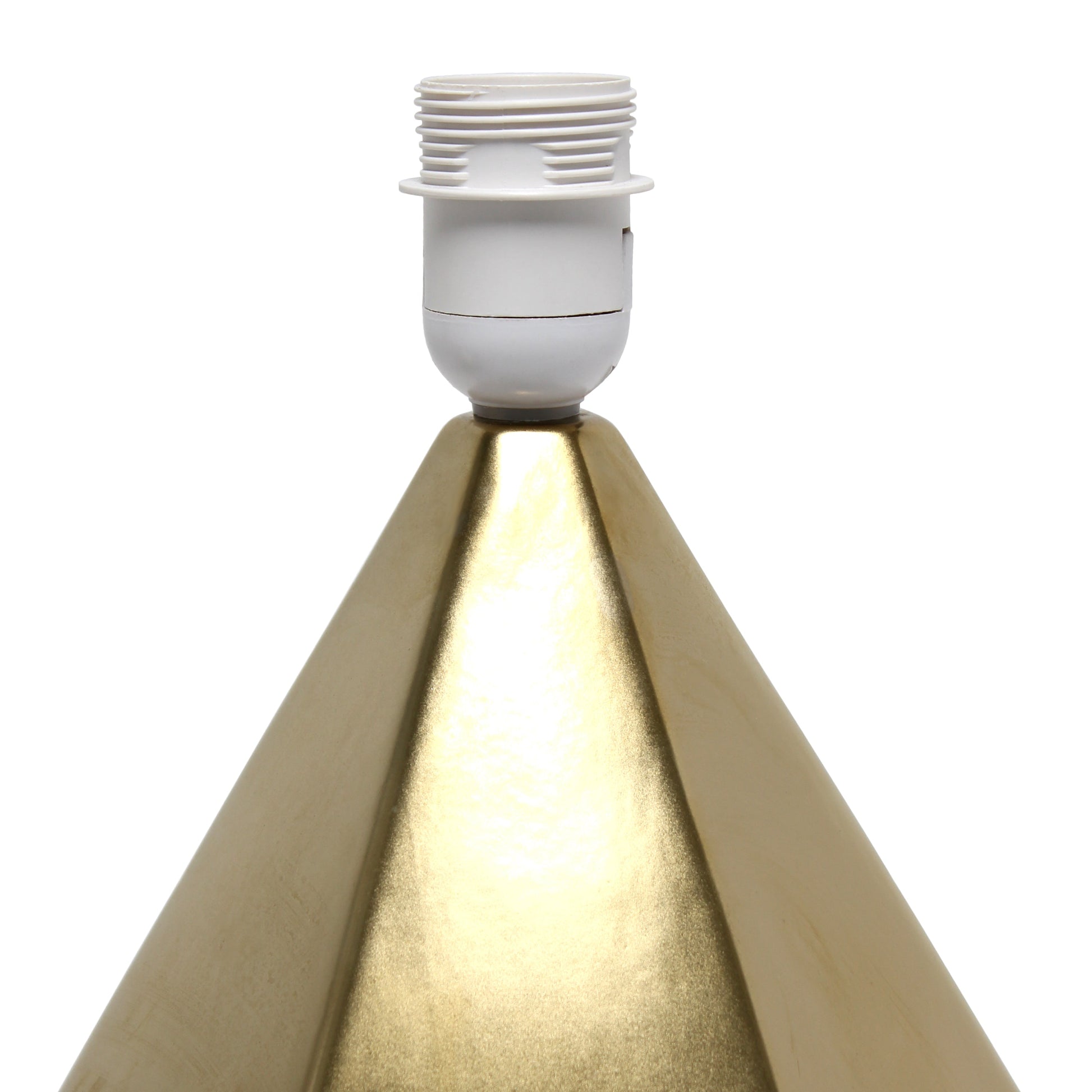 All The Rages Simple Designs Gold Pyramid Table Lamp
