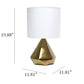 All The Rages Simple Designs Gold Pyramid Table Lamp