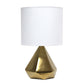 All The Rages Simple Designs Gold Pyramid Table Lamp