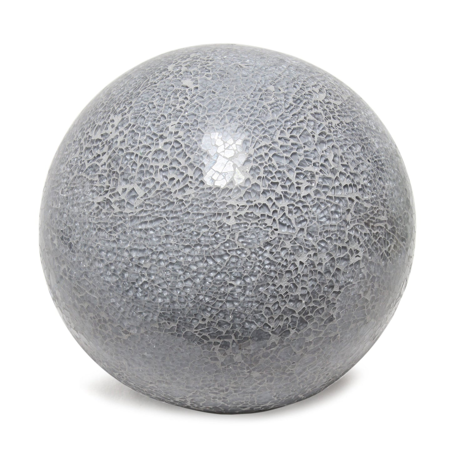 All The Rages Simple Designs Gray 1-Light Mosaic Stone Ball Table Lamp