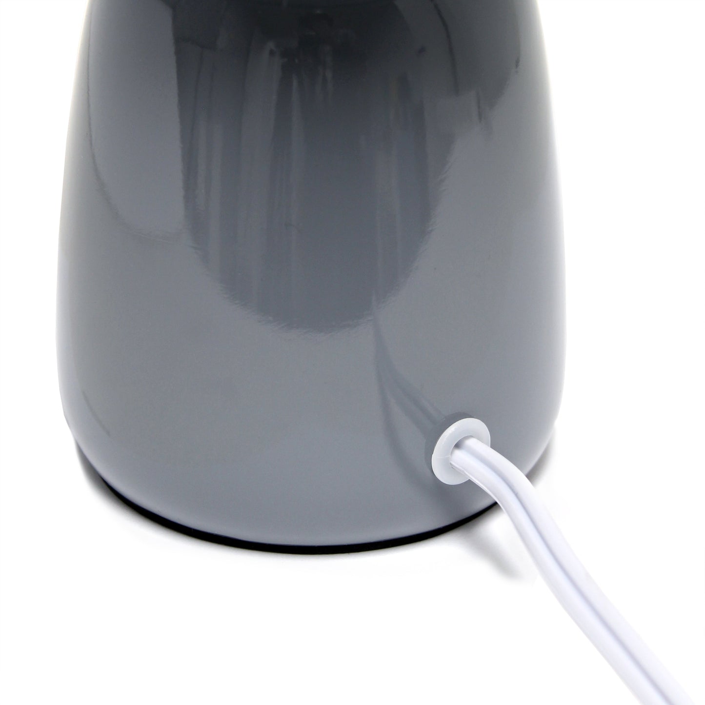 All The Rages Simple Designs Gray 10" Ceramic Table Lamp With Matching Fabric Shade