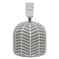 All The Rages Simple Designs Gray 10" Webbed Waves Base Table Lamp With White Fabric Drum Shade