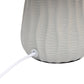 All The Rages Simple Designs Gray 11" Ceramic Texture Pastel Table Lamp With Matching Fabric Shade