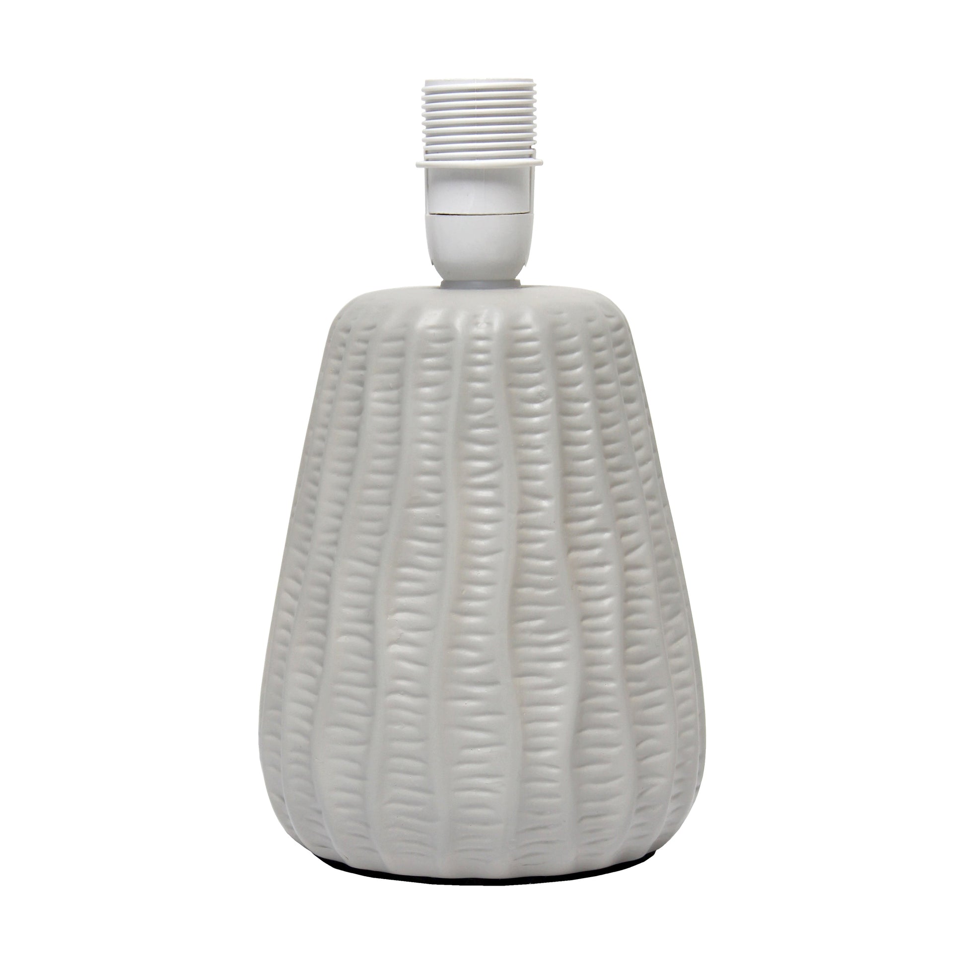All The Rages Simple Designs Gray 11" Ceramic Texture Pastel Table Lamp With Matching Fabric Shade