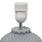 All The Rages Simple Designs Gray 20" Ceramic Purled Texture Table Lamp With White Fabric Drum Shade