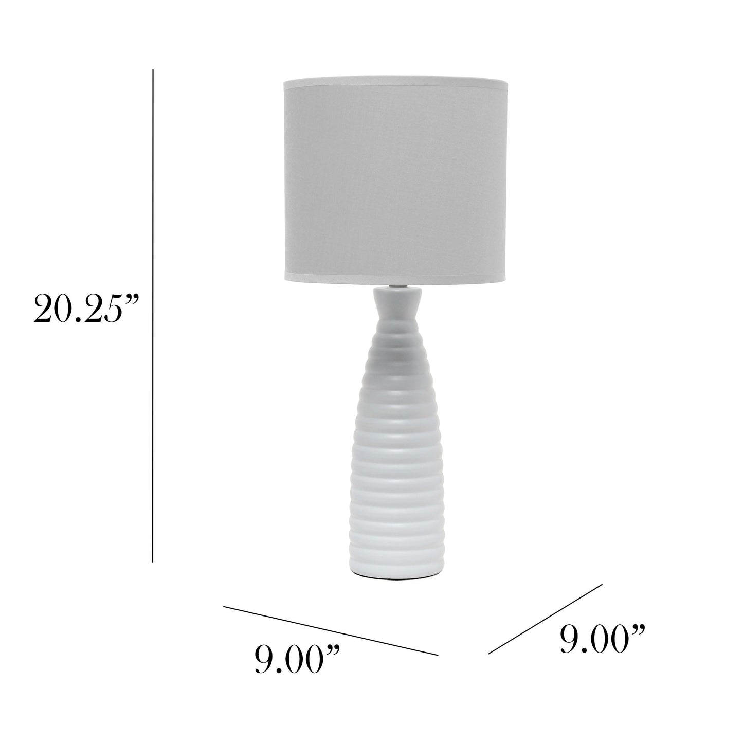 All The Rages Simple Designs Gray Alsace Bottle Table Lamp