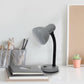 All The Rages Simple Designs Gray Basic Metal Desk Lamp With Flexible Hose Neck