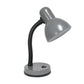 All The Rages Simple Designs Gray Basic Metal Desk Lamp With Flexible Hose Neck