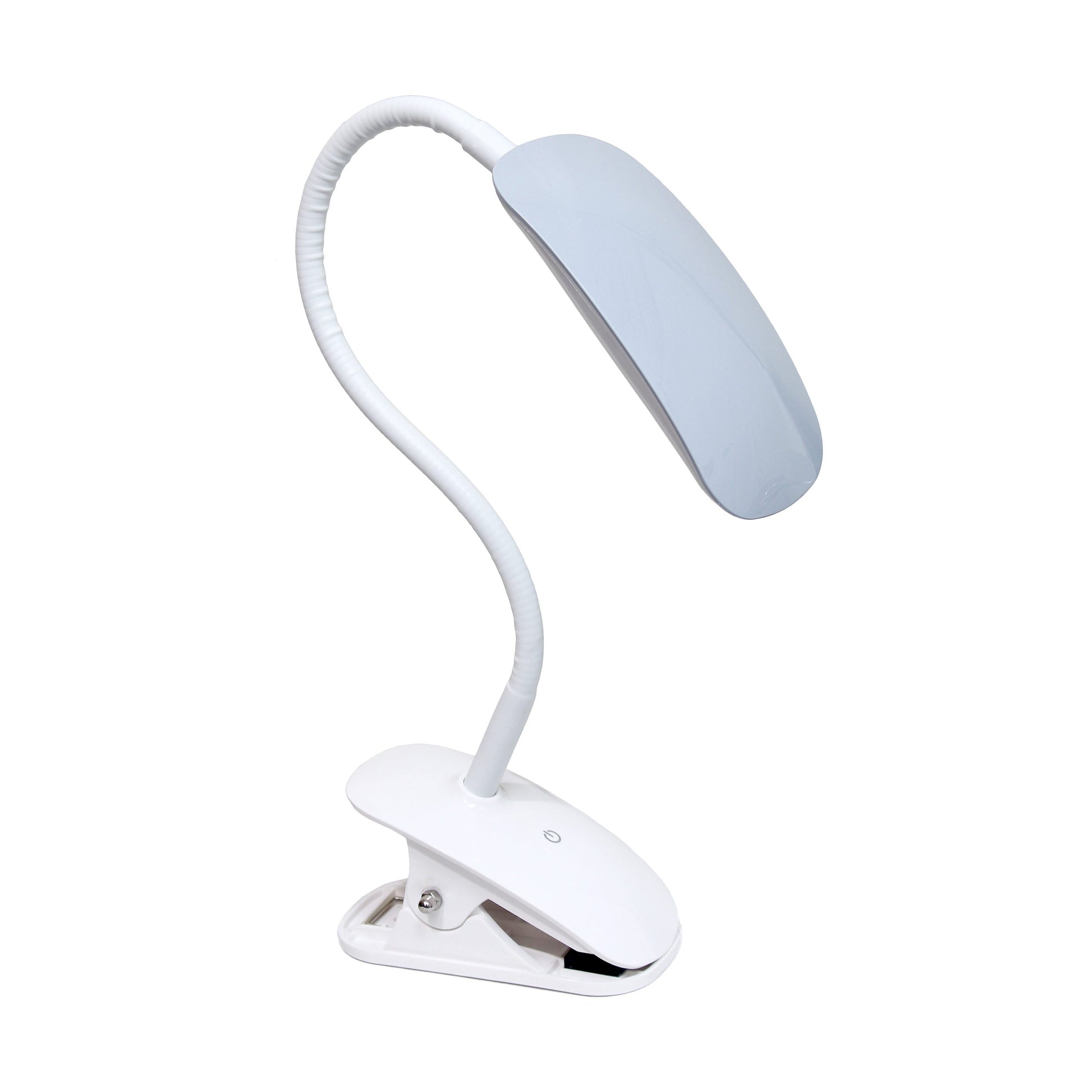 All The Rages Simple Designs Gray Flexi LED Rounded Clip Table Lamp