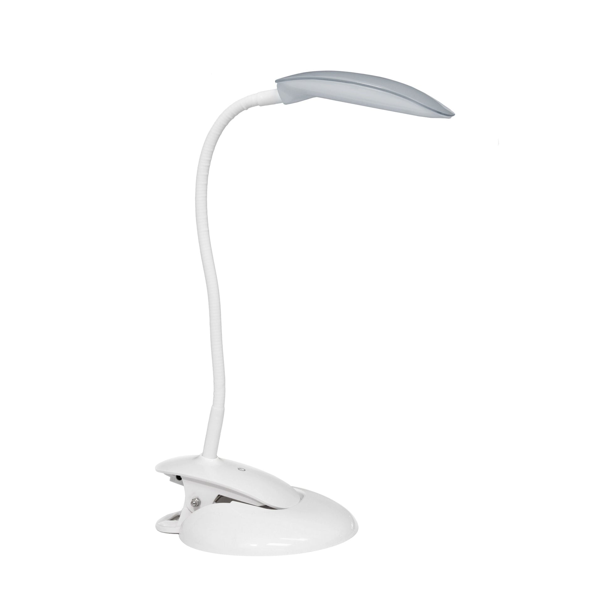 All The Rages Simple Designs Gray Flexi LED Rounded Clip Table Lamp