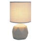 All The Rages Simple Designs Gray Geometric Concrete Table Lamp