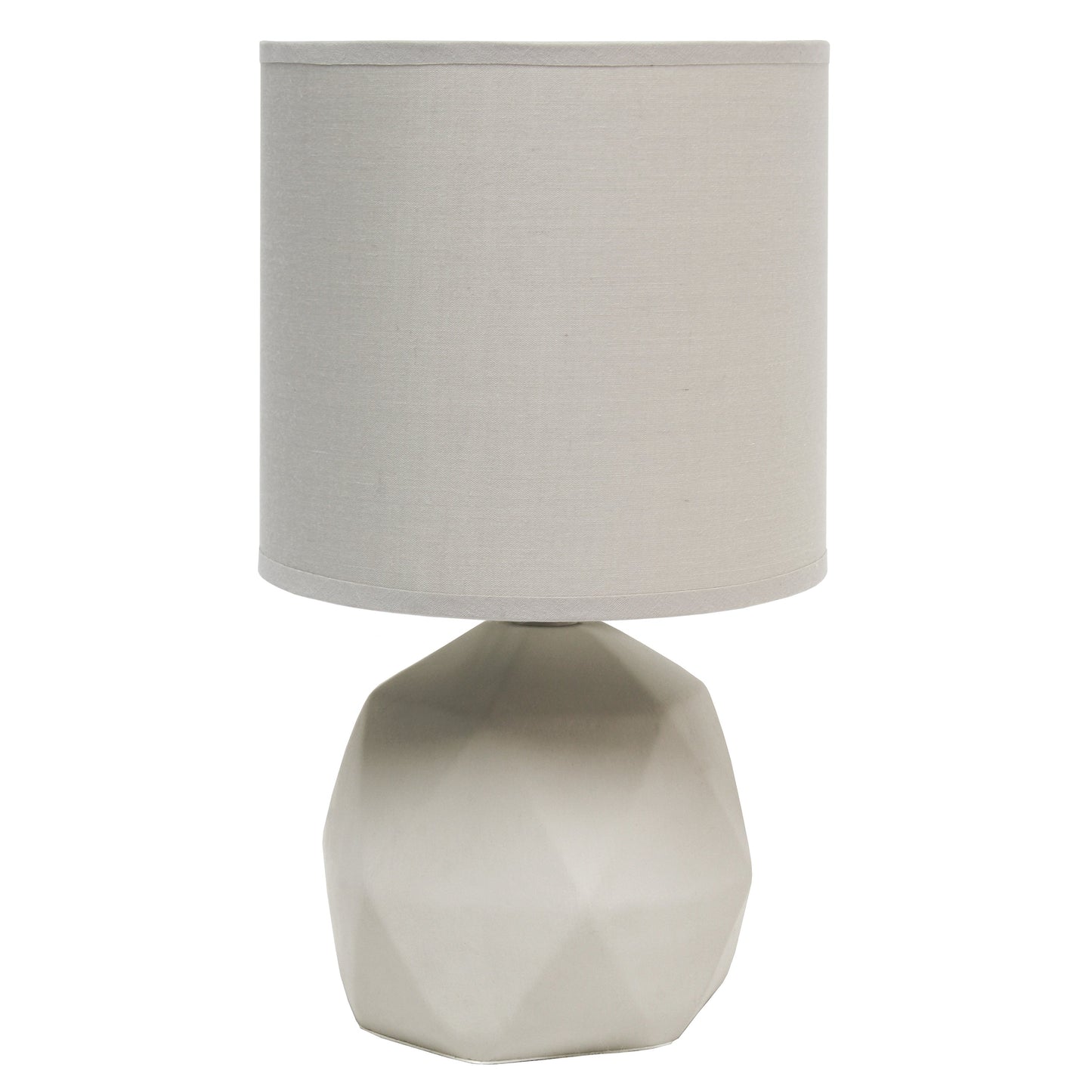 All The Rages Simple Designs Gray Geometric Concrete Table Lamp