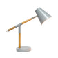 All The Rages Simple Designs Gray Matte & Wooden Pivot Desk Lamp