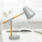 All The Rages Simple Designs Gray Matte & Wooden Pivot Desk Lamp