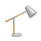 All The Rages Simple Designs Gray Matte & Wooden Pivot Desk Lamp