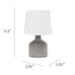 All The Rages Simple Designs Gray Mini Bocksbeutal Concrete Table Lamp