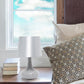 All The Rages Simple Designs Gray Mosaic Tiled Glass Genie Table Lamp With Gray Fabric Shade