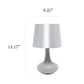All The Rages Simple Designs Gray Mosaic Tiled Glass Genie Table Lamp With Gray Fabric Shade
