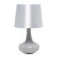 All The Rages Simple Designs Gray Mosaic Tiled Glass Genie Table Lamp With Gray Fabric Shade